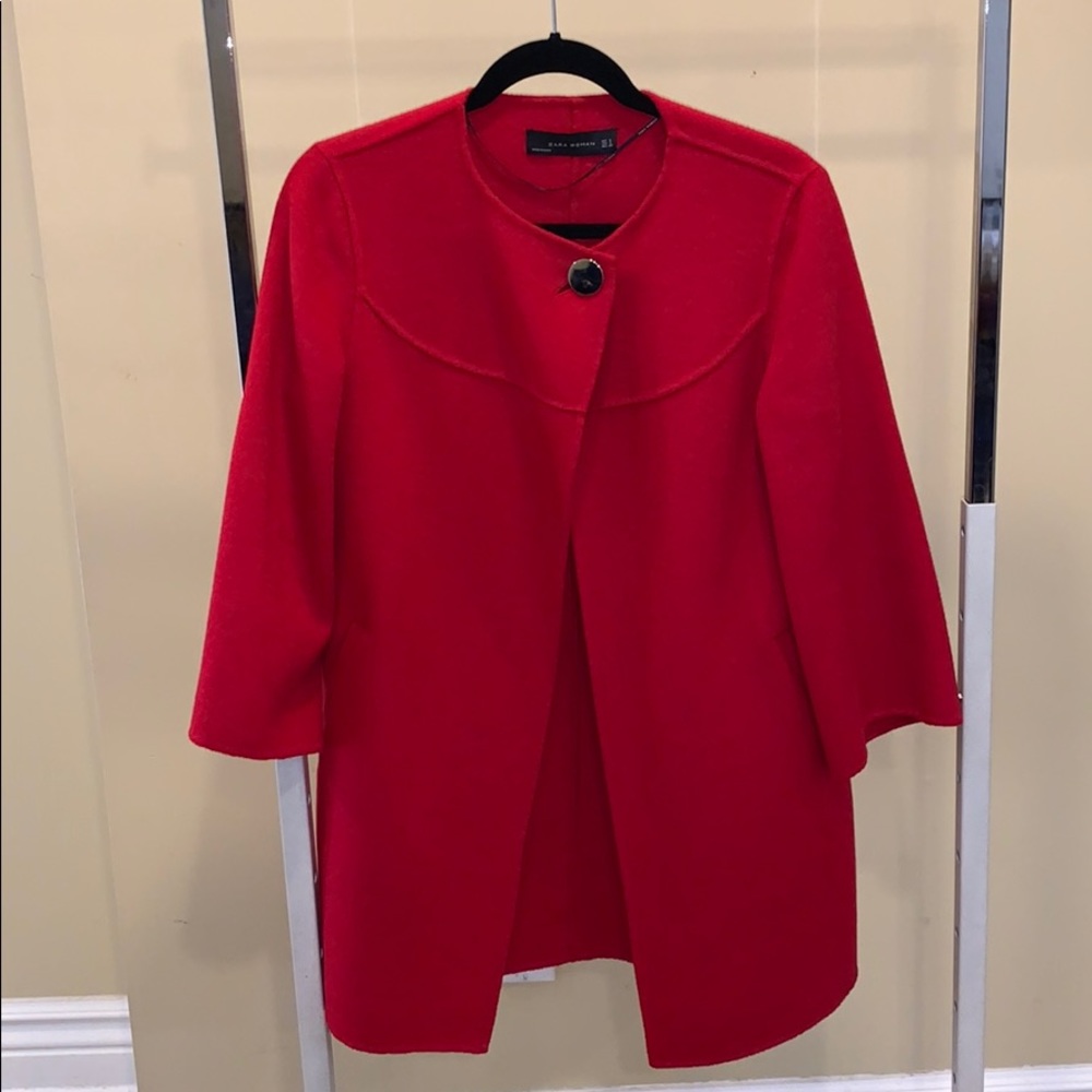 Elegant red jacket.